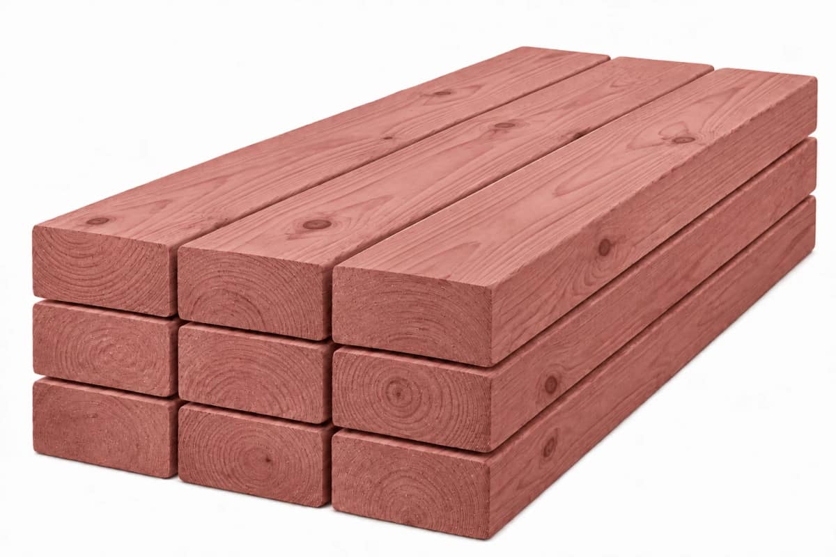 RezWood™ 4400 treated lumber bunk visualization with visible grain and knots